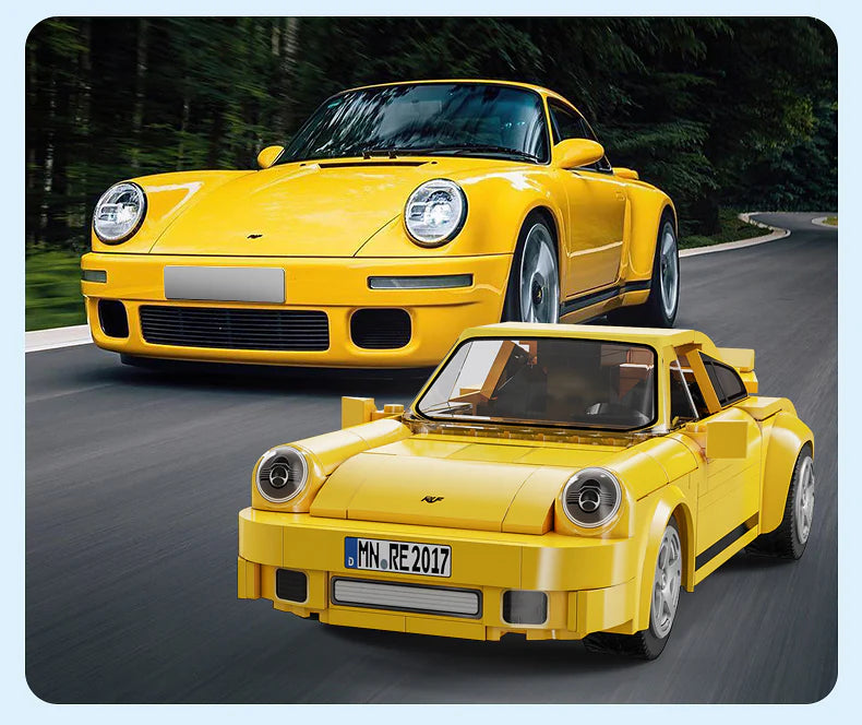 CaDA 1:20 RUF Yellowbird Car Dual Control RC Brick Model Kits, image 5