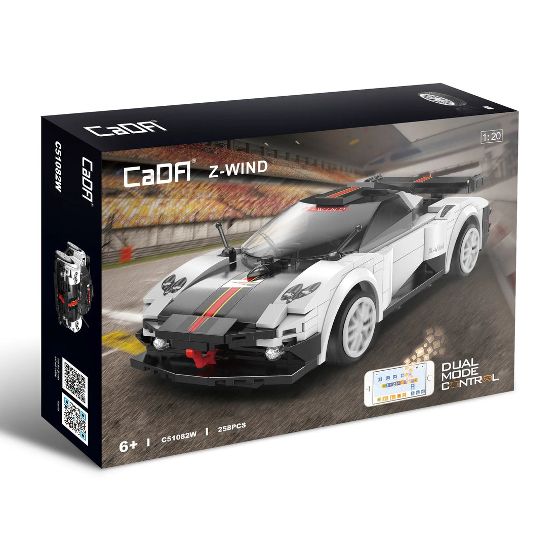 CaDA 1:20 Z-Wind Car Dual Control RC Brick Model Kits, image 5