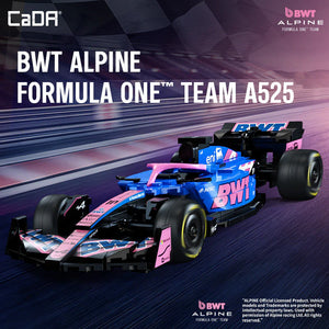 CaDA 1:24 Alpine F1 A525 Brick Model Kits replica featuring BWT Alpine Formula One™ Team A525.