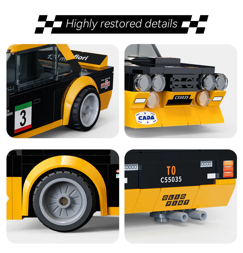CaDA 1:24 Fiat 131 Abarth Car Brick Model Kits, image 5