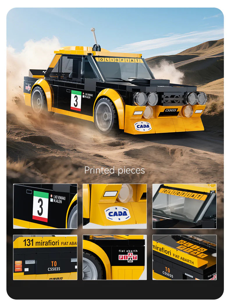CaDA 1:24 Fiat 131 Abarth Car Brick Model Kits, image 4