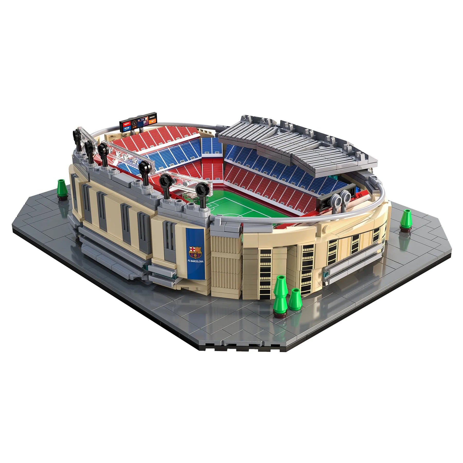 CaDA Barcelona Stadium Brick Model Kits detailed view of the Camp Nou Stadium building kit