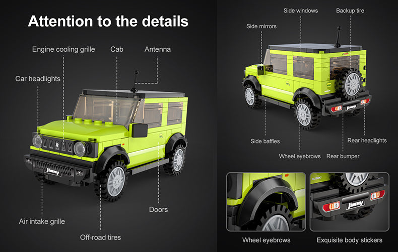 CaDA 1:24 Suzuki Jimny Off-Roader Legend Brick Vehicle, image 6