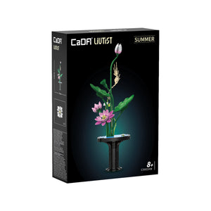 Product packaging for CaDA LIVIST with floral design on a black background