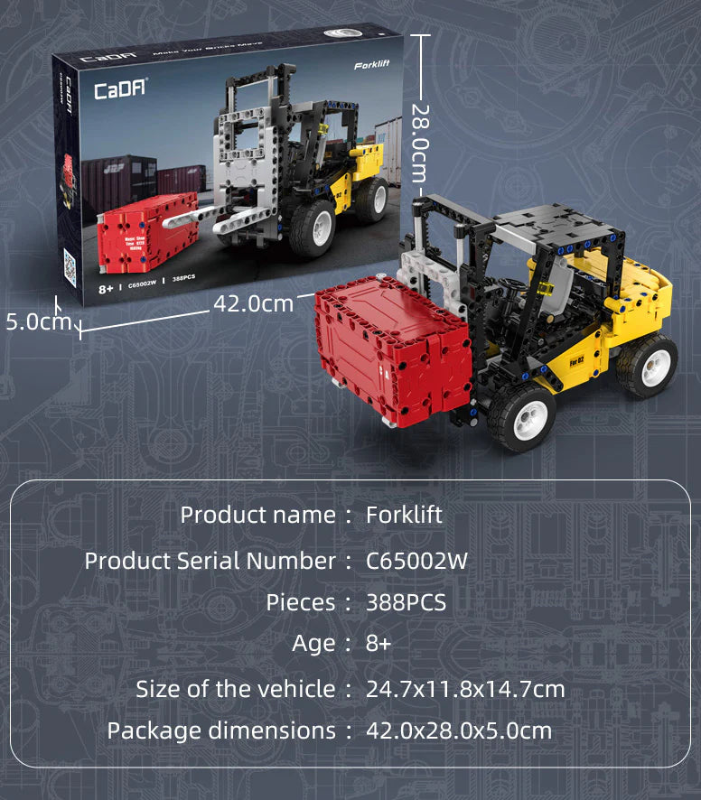 CaDA Forklift Brick Model Kits, image 4