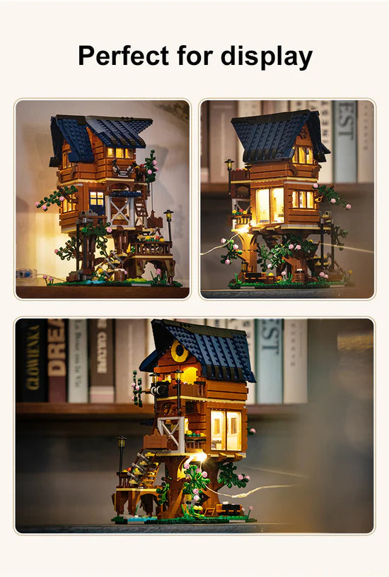 CaDA Four Season Story Tree Shack Brick Model Kits, image 13