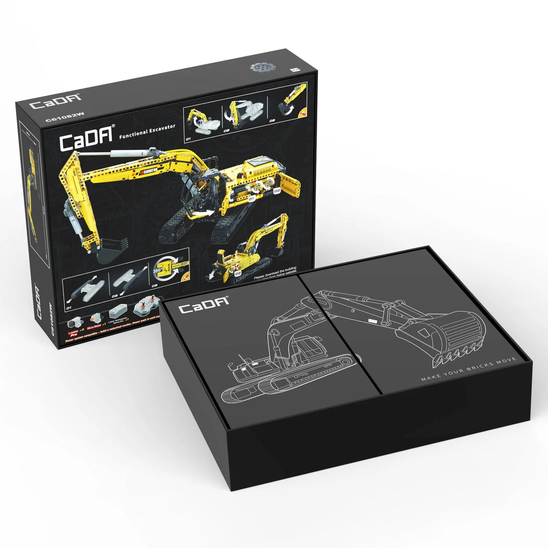 CaDA Fully Functional Excavator Brick Model Kits, image 3