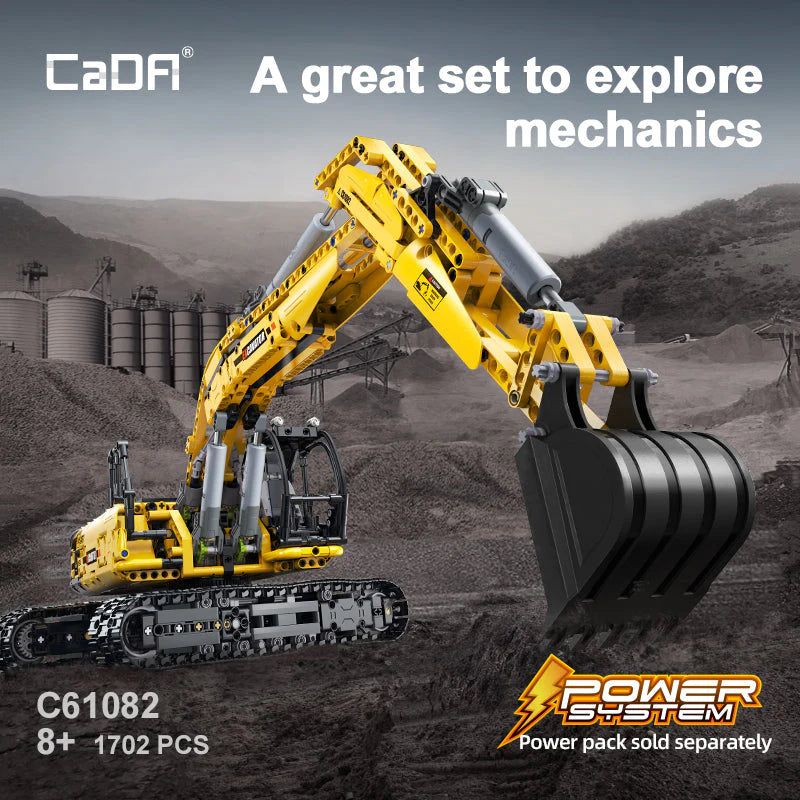 CaDA Fully Functional Excavator Brick Model Kits, image 7