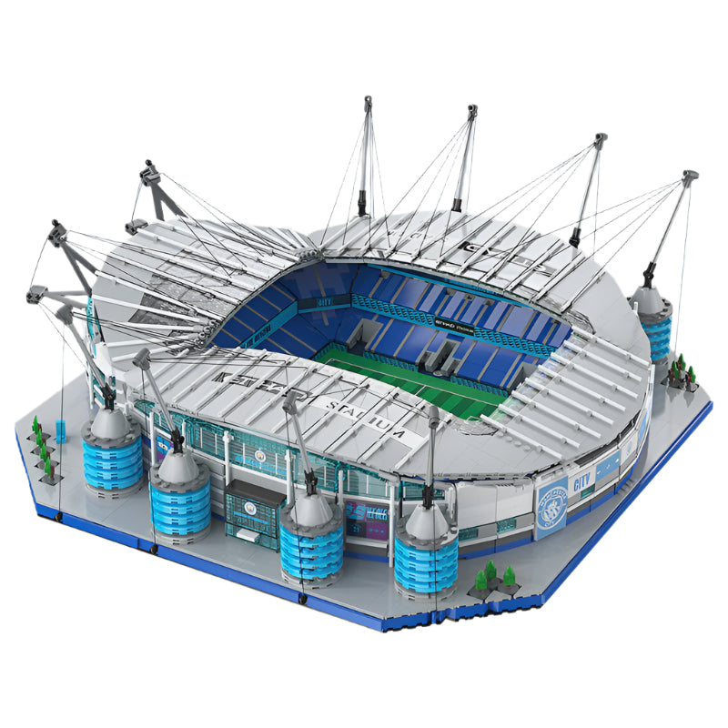 Model of a stadium with a detailed roof structure on a white background