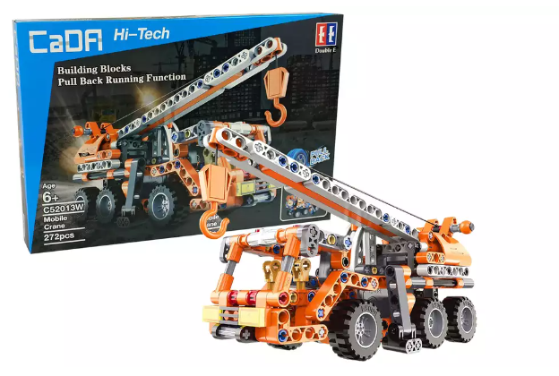 CaDA Pullback Excavator Brick Model Kits, image 2