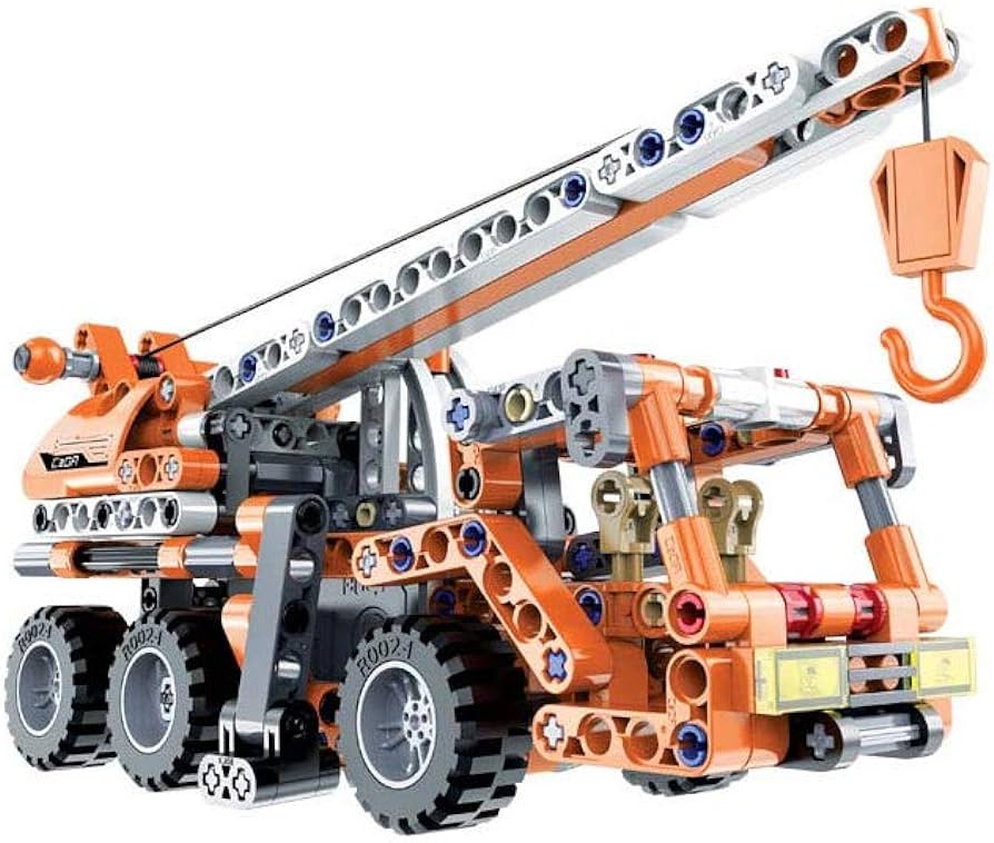 CaDA Pullback Excavator Brick Model Kits, image 4