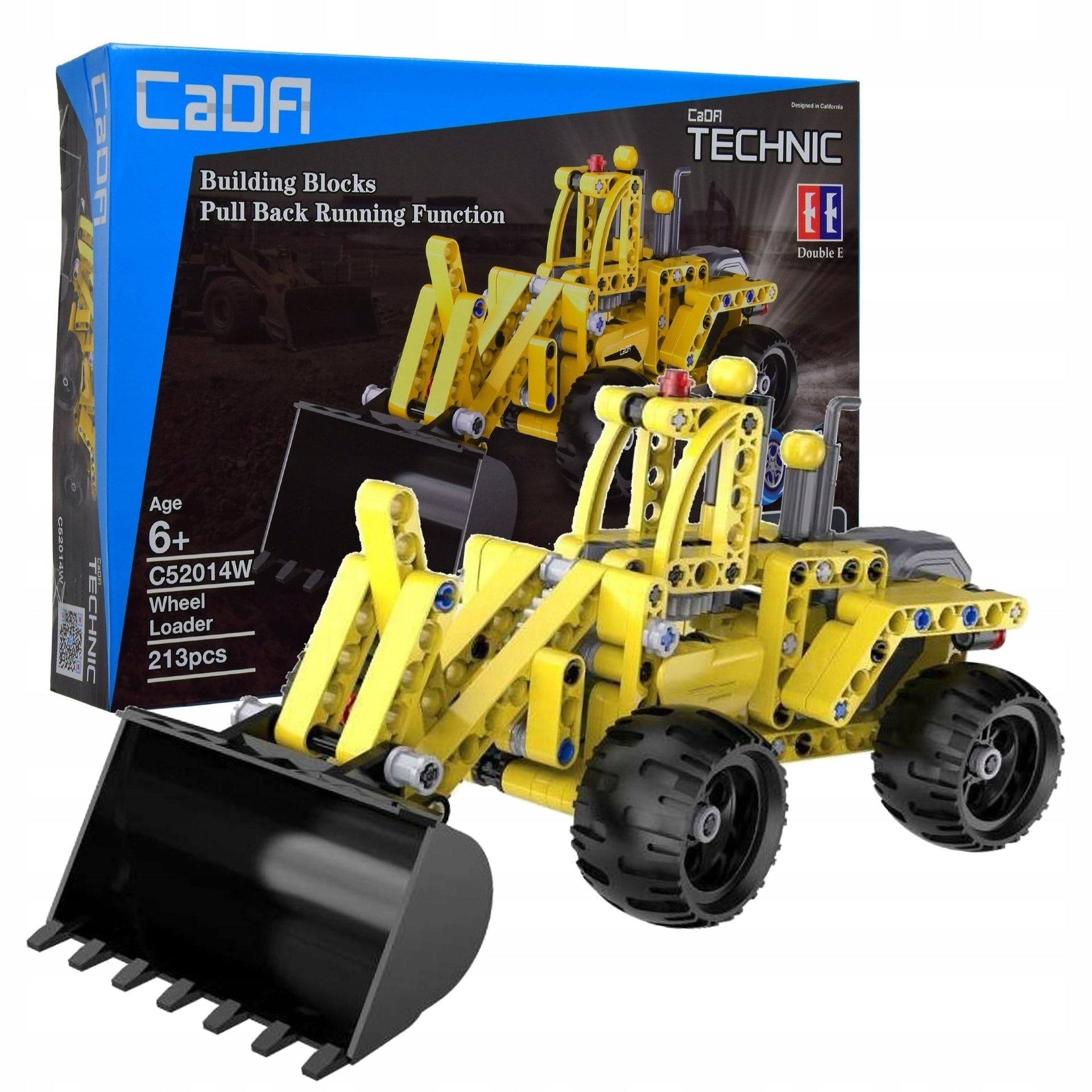 CaDA Pullback Wheel Loader Brick Model Kits
