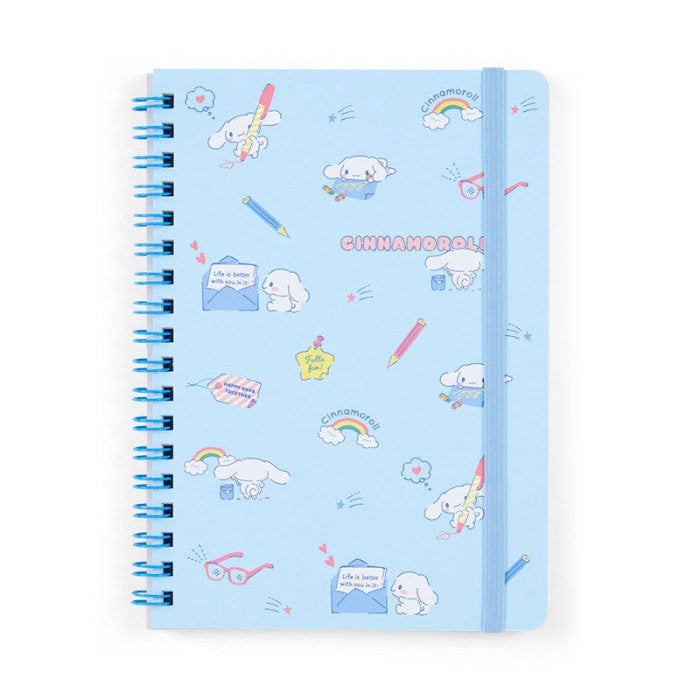 Sanrio Cinnamoroll Elastic Closure Lined B6 NotebookNotebook