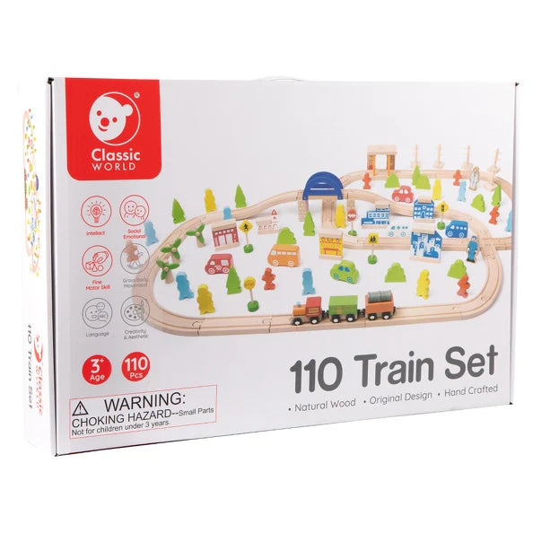 Classic World 110 Pieces Train Set, image 2