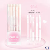 RosyPosy "Fall in" Collection Soft Gradient Gel Pen Set  (0.5mm & 0.38mm, 5 pcs/box)
