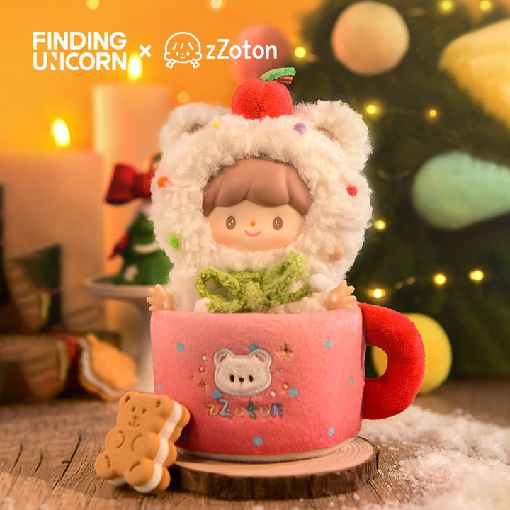 Finding Unicorn Winter Cocoa zZoton Vinyl Plush Pendant Hanging Card, image 4