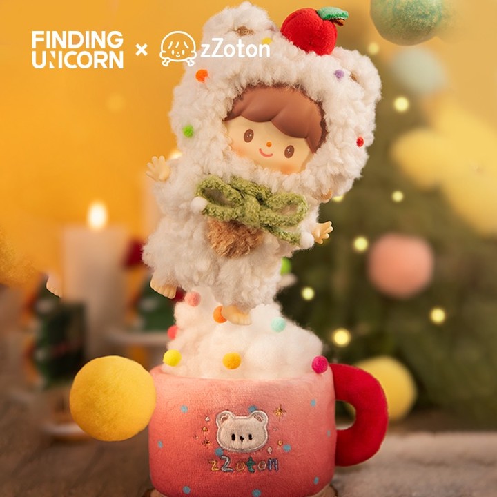 Finding Unicorn Winter Cocoa zZoton Vinyl Plush Pendant Hanging Card, image 5