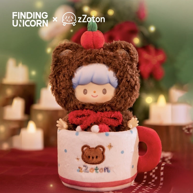 Finding Unicorn Winter Cocoa zZoton Vinyl Plush Pendant Hanging Card