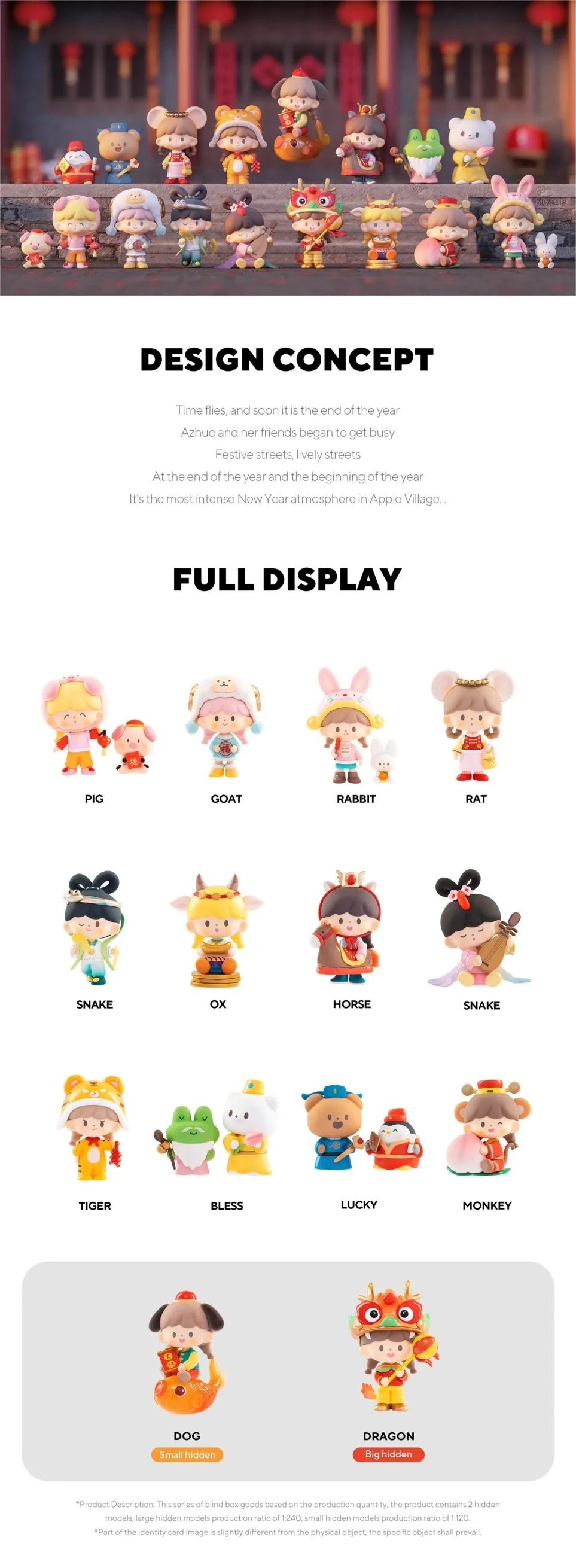 Finding Unicorn zZoton New Year In Apple Village Series Blind Box, image 3