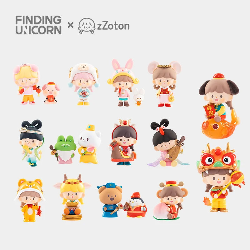 Finding Unicorn zZoton New Year In Apple Village Series Blind Box