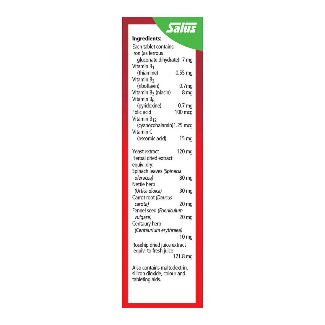 Floradix Iron Supplement Tablets 84 Tablets, image 3