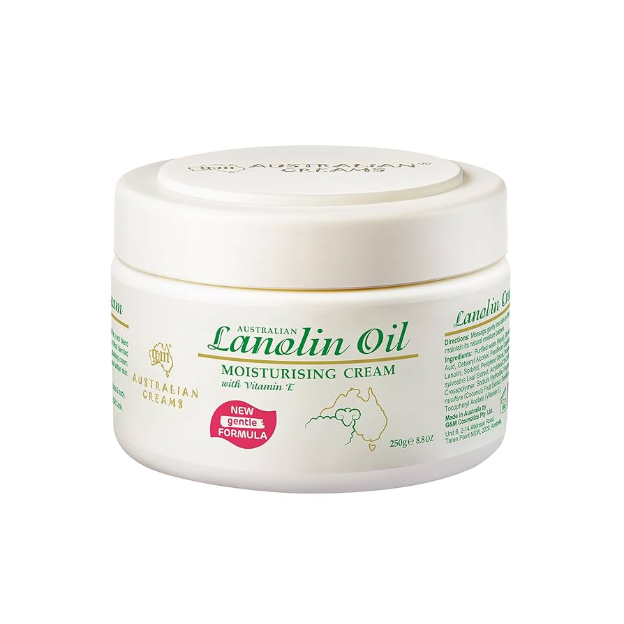 G&M Australian Lanolin Oil Day Moisturising Cream with Vitamin E 250g