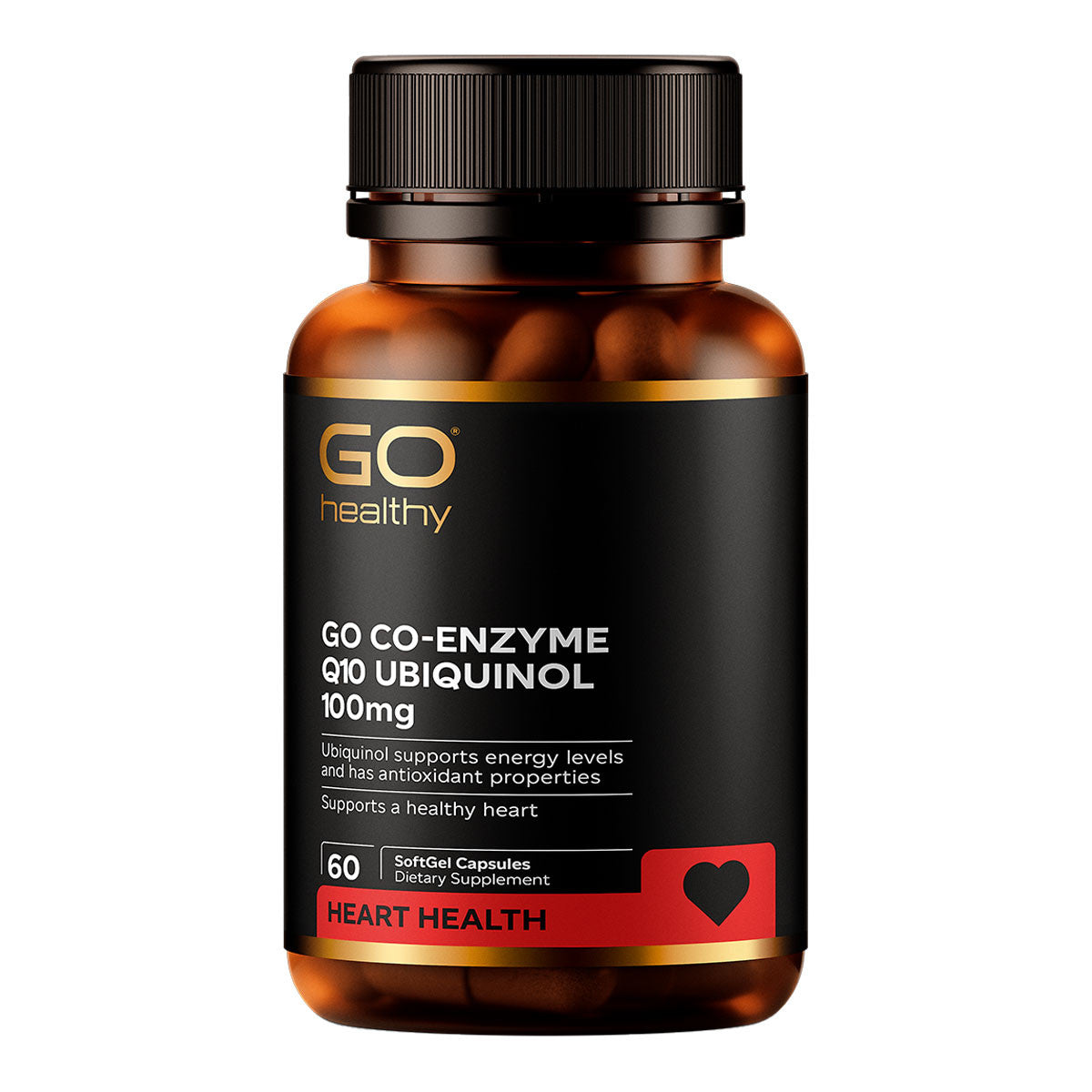 GO Healthy Go Co-Enzyme Q10 Ubiquinol 100mg 60 Softgels