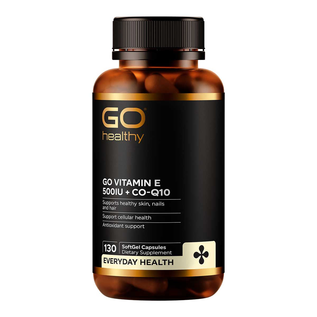 GO Healthy Go Vitamin E 500IU+CoQ10 130 Softgels