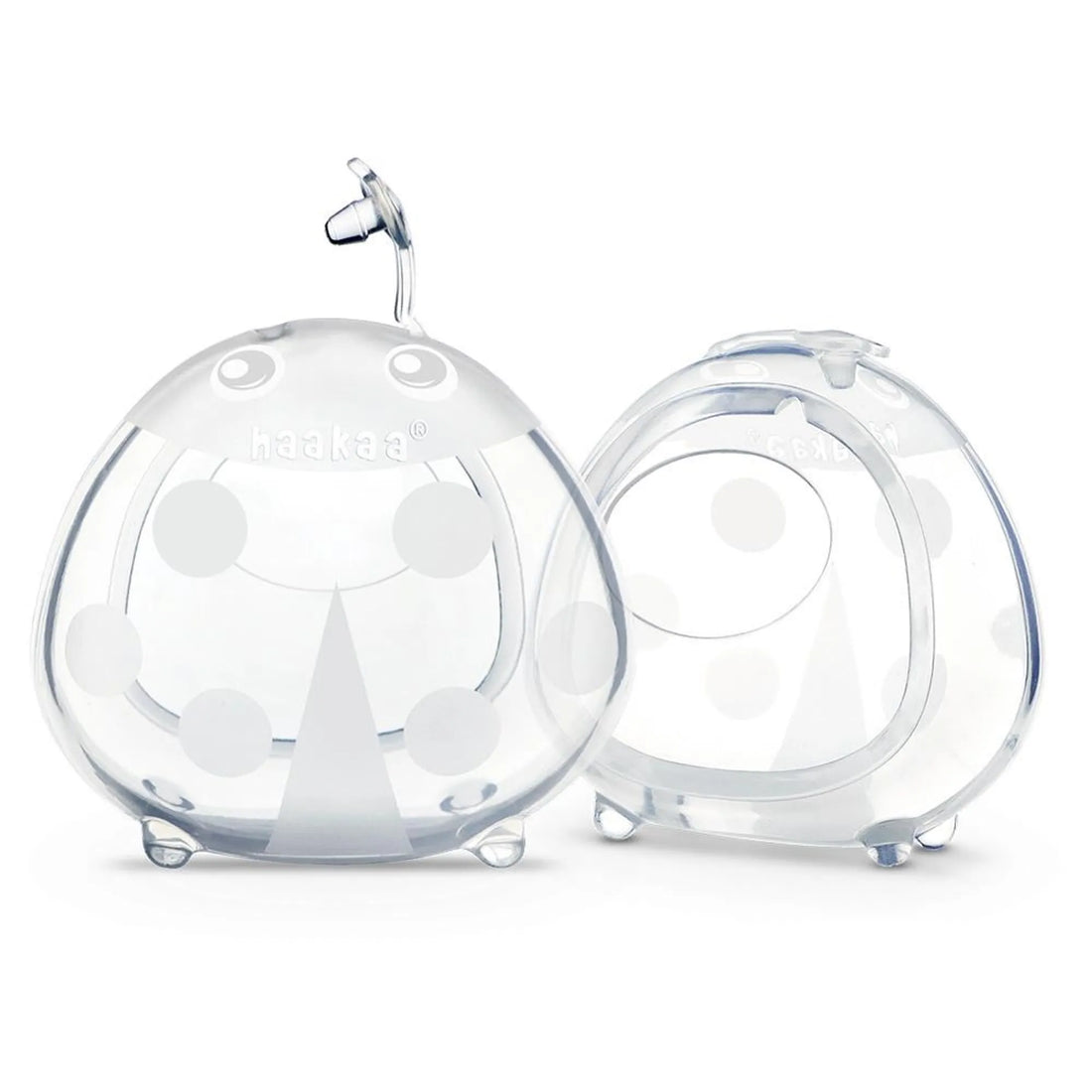 Haakaa Ladybug Silicone Breast Milk Collectors - 75ml 2Pack - Bluestone, image 3