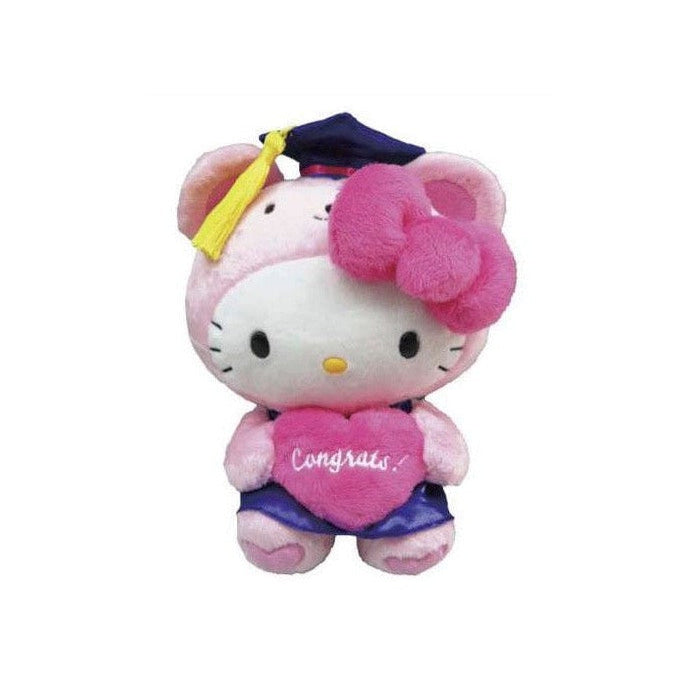 Sanrio Hello Kitty Plush 10 Inches Pink Bear Graduation