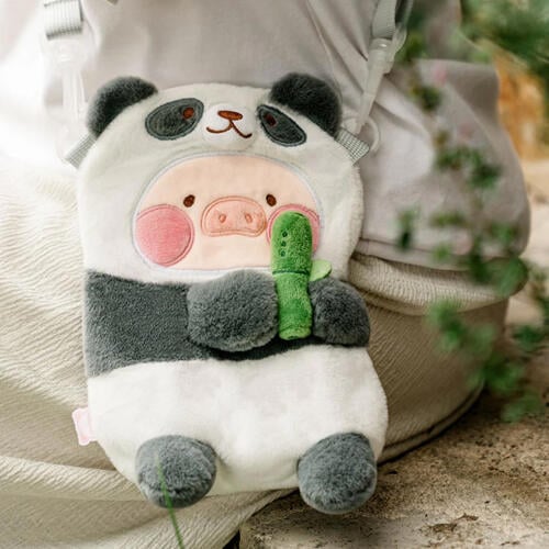 LuLu The Piggy Animal Party Plush Crossbody Bag, image 3