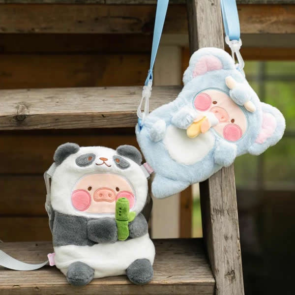 LuLu The Piggy Animal Party Plush Crossbody Bag