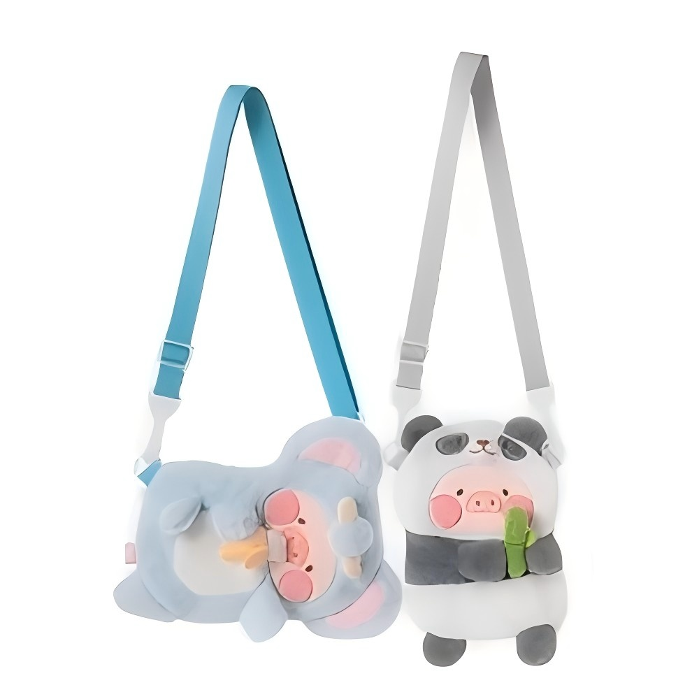 LuLu The Piggy Animal Party Plush Crossbody Bag