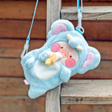 LuLu The Piggy Animal Party Plush Crossbody Bag