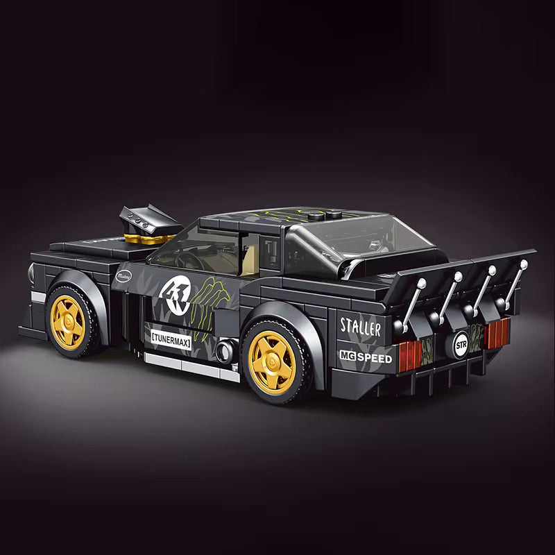 Toy car model on a dark background