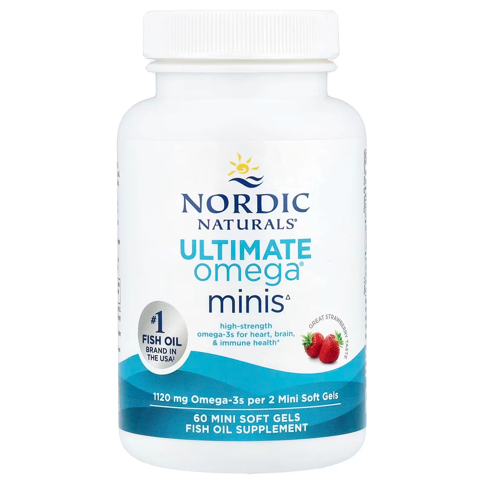 Nordic Naturals Ultimate Omega® 2X  - Strawberry - 60 Mini Soft Gels