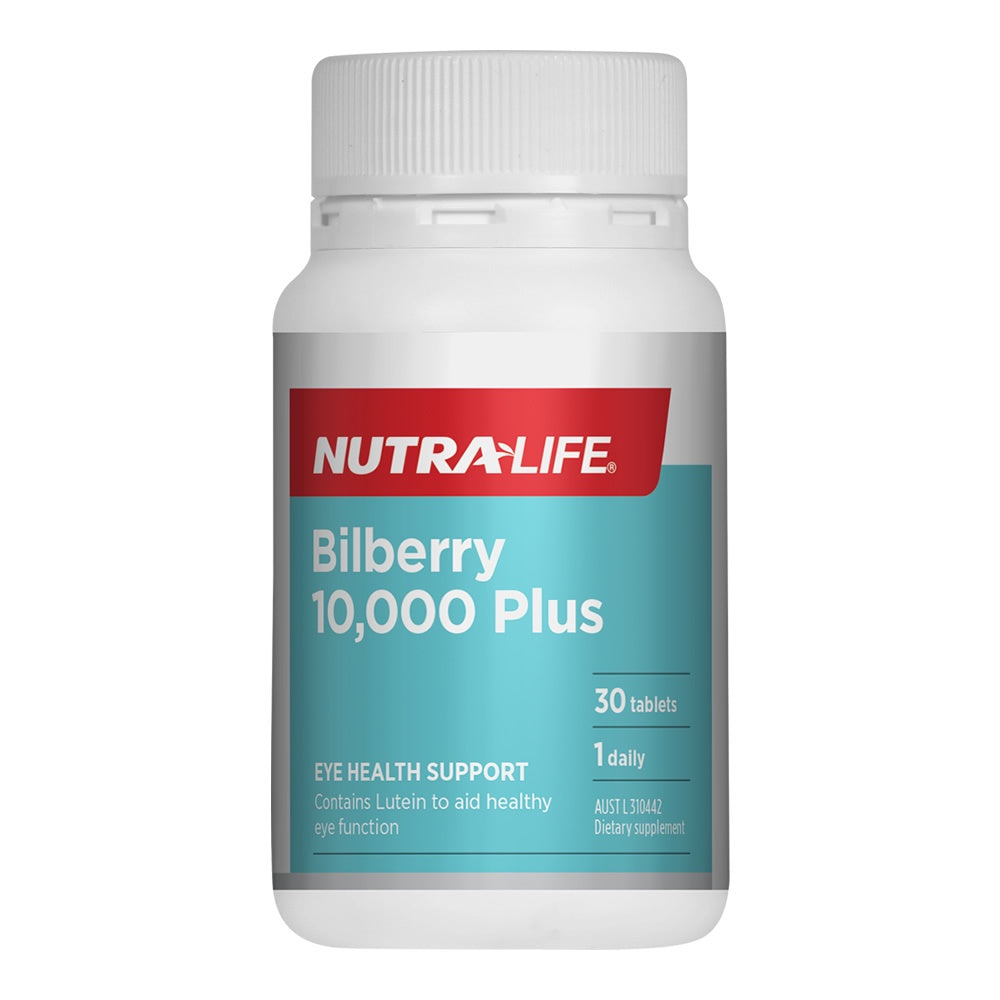 Nutra-Life Bilberry 10,000 Plus 30 Tablets EXP:12/2024 OCARE NZ