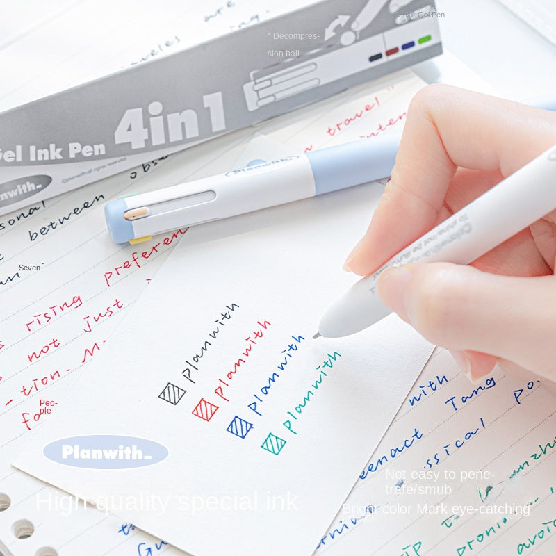 Planwith 4in1 Multi-Color Gel Pen 0.5mm