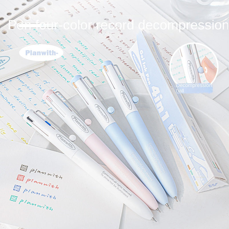 Planwith 4in1 Multi-Color Gel Pen 0.5mm