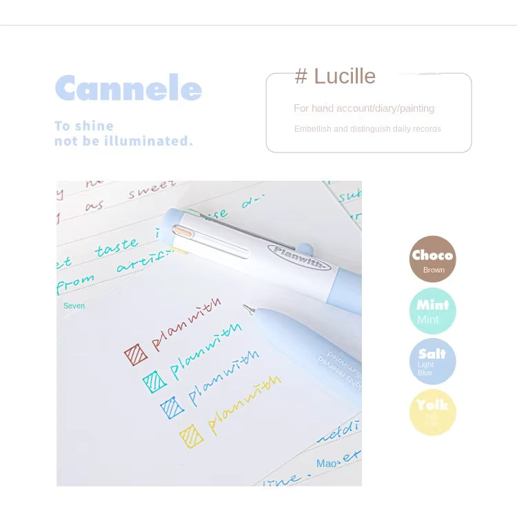 Planwith 4in1 Multi-Color Gel Pen 0.5mm