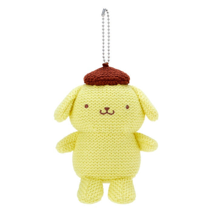 Sanrio Pompompurin Amigurumi-Style Knitted Plush Mascot Holder