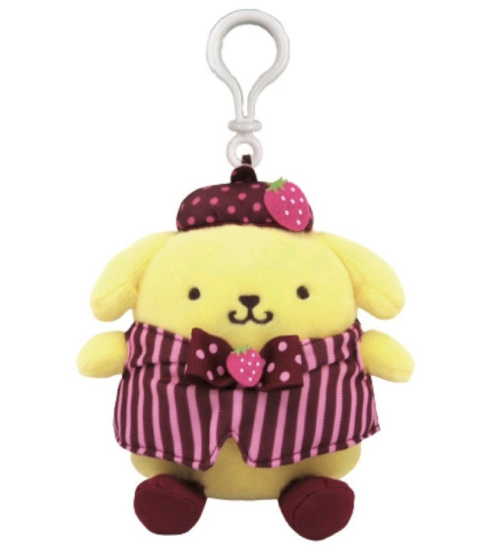 Sanrio Pompompurin Clip-on Plush Chocolate & Strawberry