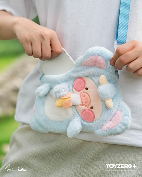 LuLu The Piggy Animal Party Plush Crossbody Bag, image 6