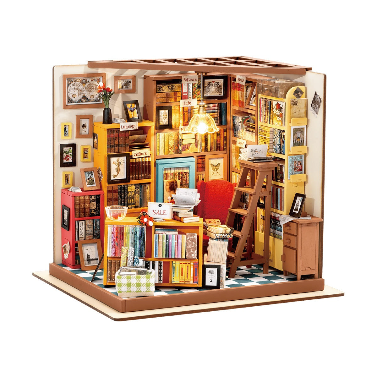 Rolife Sam's Study DIY Miniature House Kit