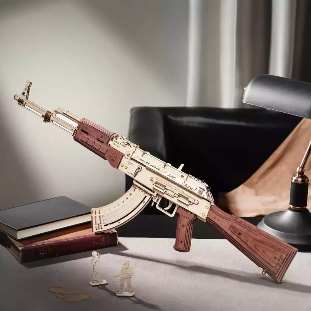 ROKR AK-47 Assault Rifle DIY 3D Wooden Puzzles, image 5