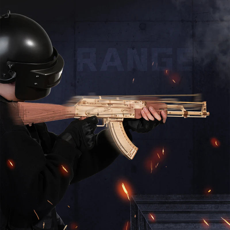 ROKR AK-47 Assault Rifle DIY 3D Wooden Puzzles, image 6