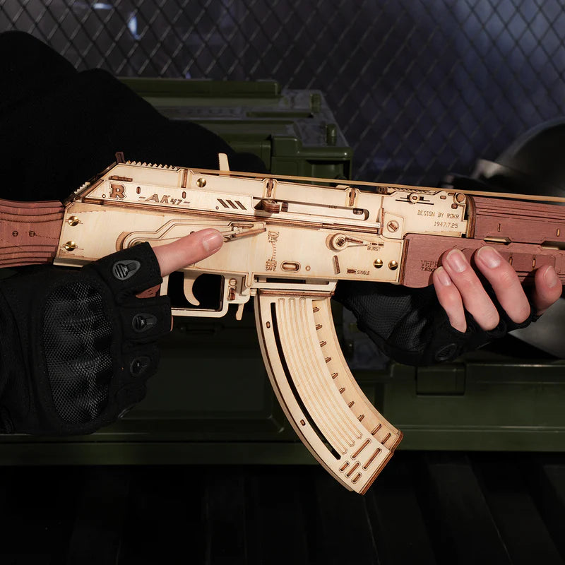 ROKR AK-47 Assault Rifle DIY 3D Wooden Puzzles, image 9