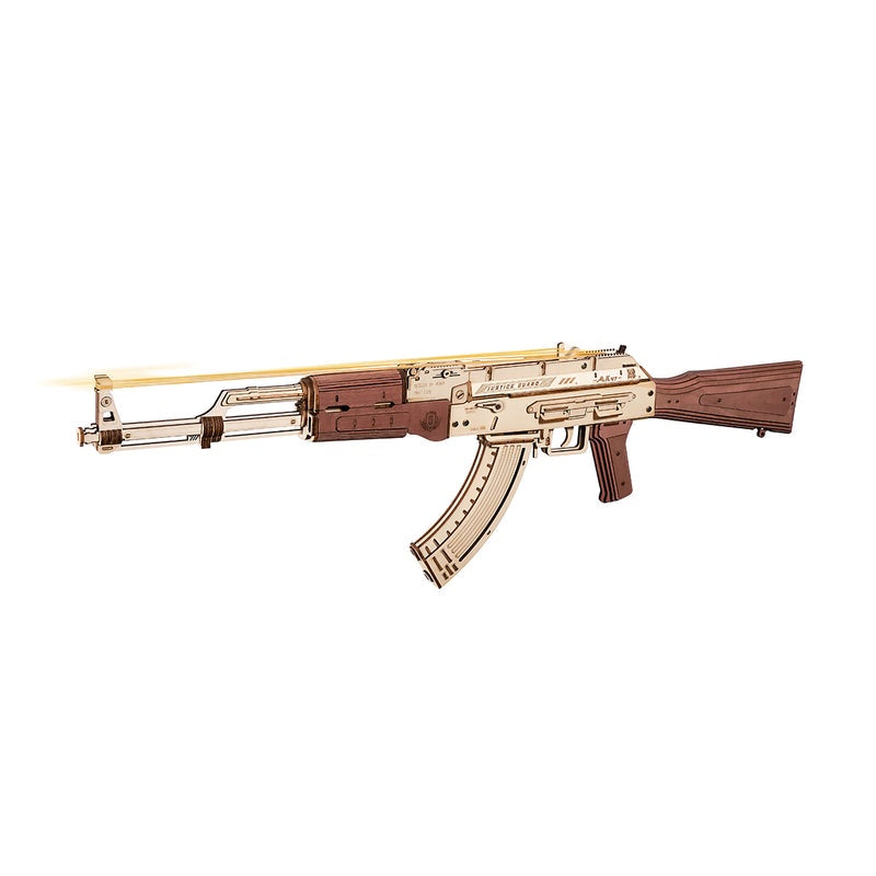 ROKR AK-47 Assault Rifle DIY 3D Wooden Puzzles, image 3