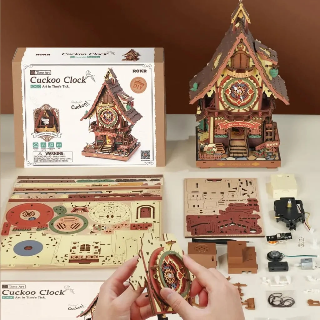 ROKR Cuckoo Clock DIY 3D Wooden Puzzles, image 12
