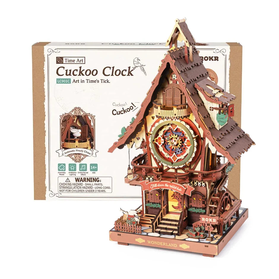 ROKR Cuckoo Clock DIY 3D Wooden Puzzles, image 3